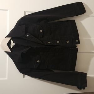 St John's Bay Black Denim Jacket Size PS